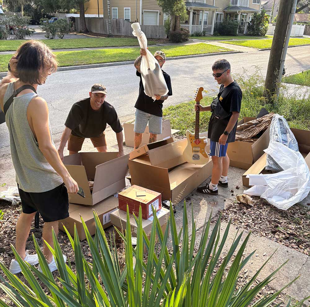 Swear unpacking gear at FD HQ
